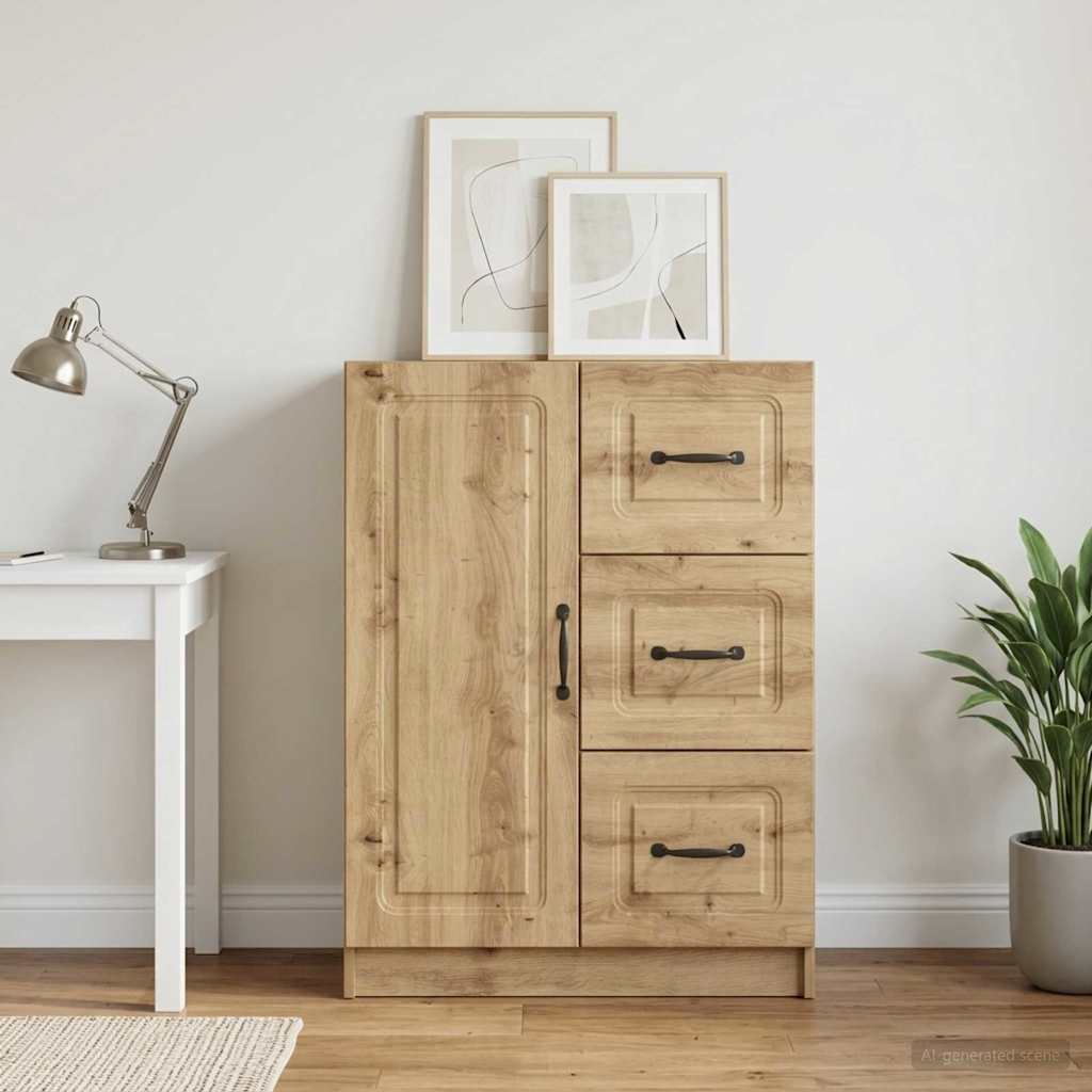 vidaXL Bufet Dąb artisan 66 x 34,5 x 87 cm Drewno inżynieryjne