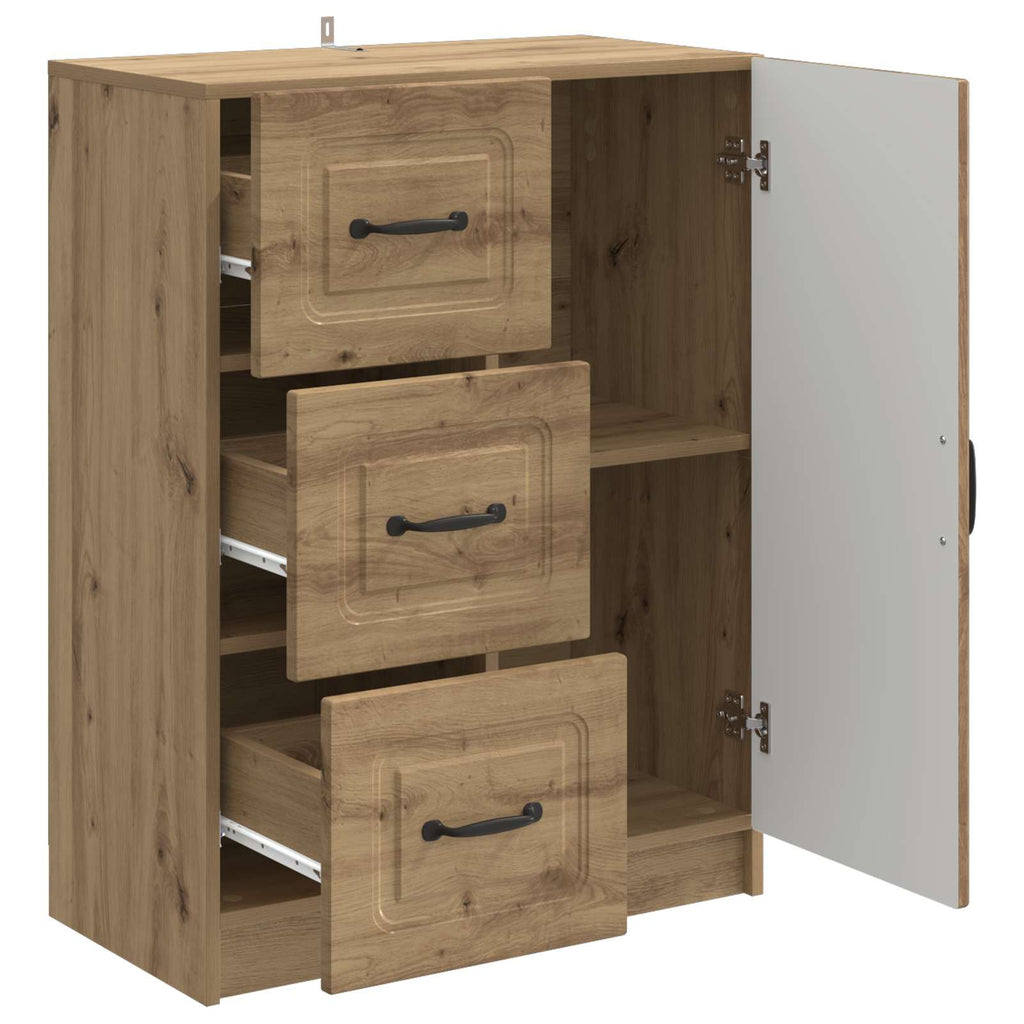 vidaXL Bufet Dąb artisan 66 x 34,5 x 87 cm Drewno inżynieryjne