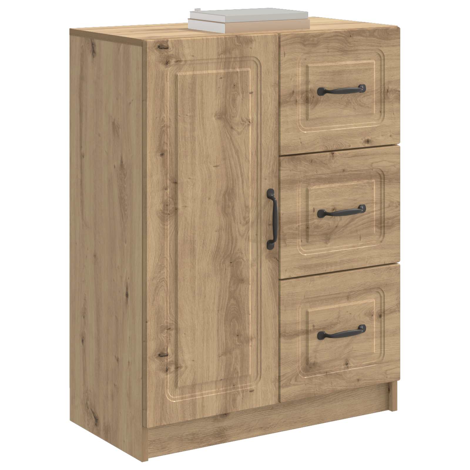 vidaXL Bufet Dąb artisan 66 x 34,5 x 87 cm Drewno inżynieryjne