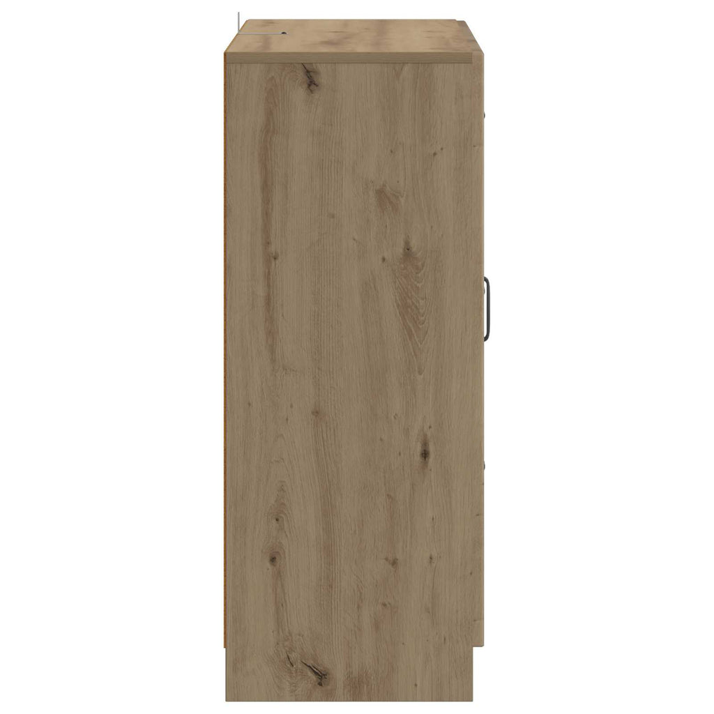 vidaXL Bufet Dąb artisan 66 x 34,5 x 87 cm Drewno inżynieryjne