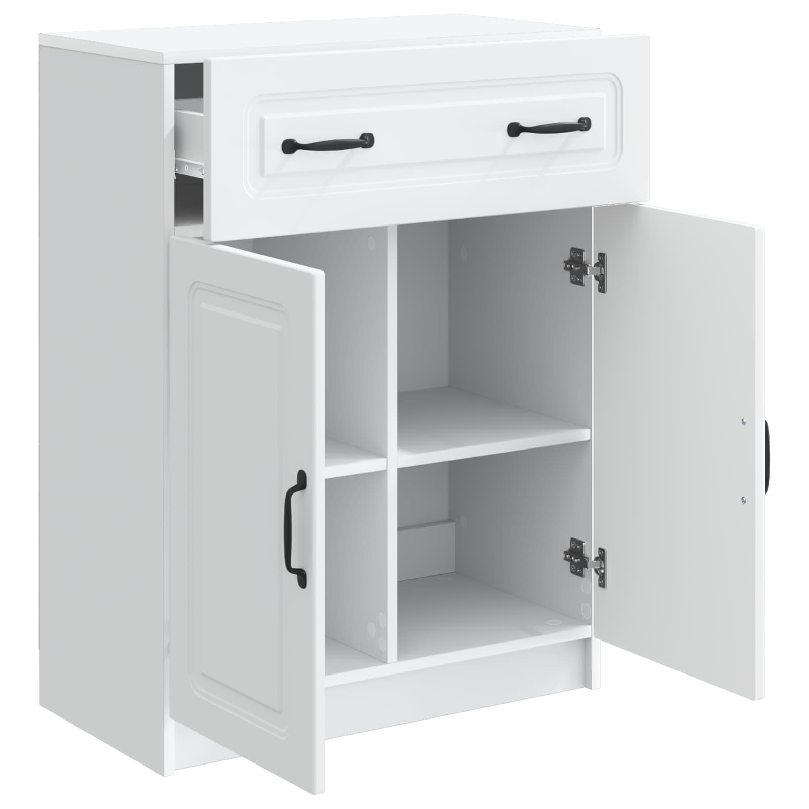 vidaXL Bufet Biały 66 x 34,5 x 87 cm Drewno inżynieryjne