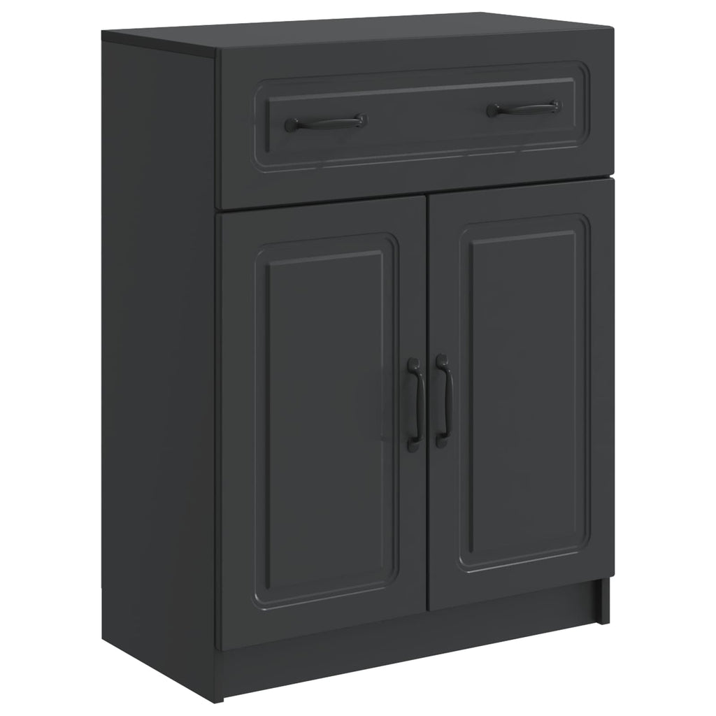 vidaXL Bufet z szufladą Czarny 66 x 34,5 x 87 cm Drewno inżynieryjne