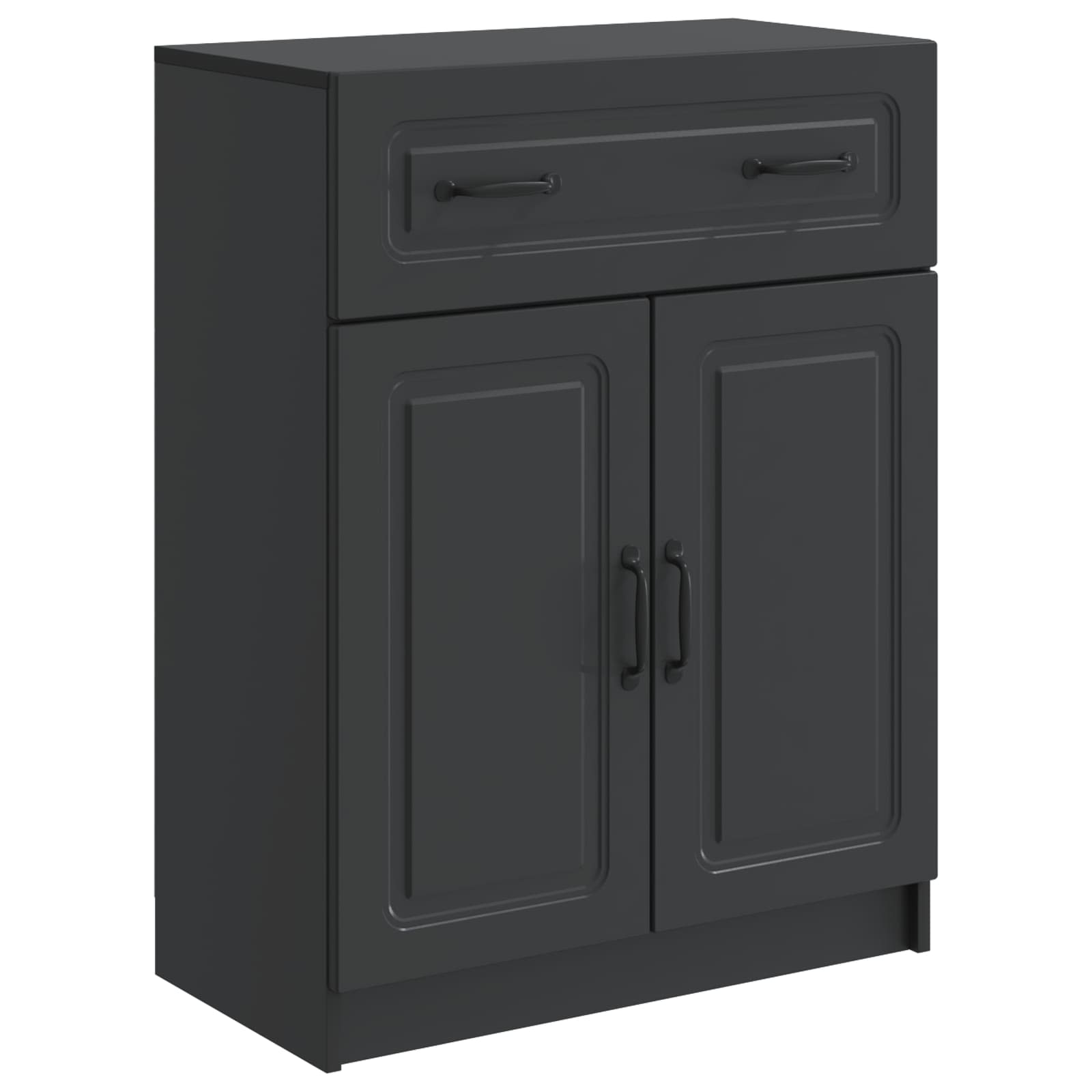 vidaXL Bufet z szufladą Czarny 66 x 34,5 x 87 cm Drewno inżynieryjne