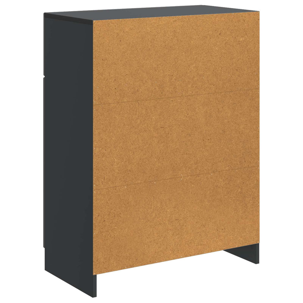 vidaXL Bufet z szufladą Czarny 66 x 34,5 x 87 cm Drewno inżynieryjne