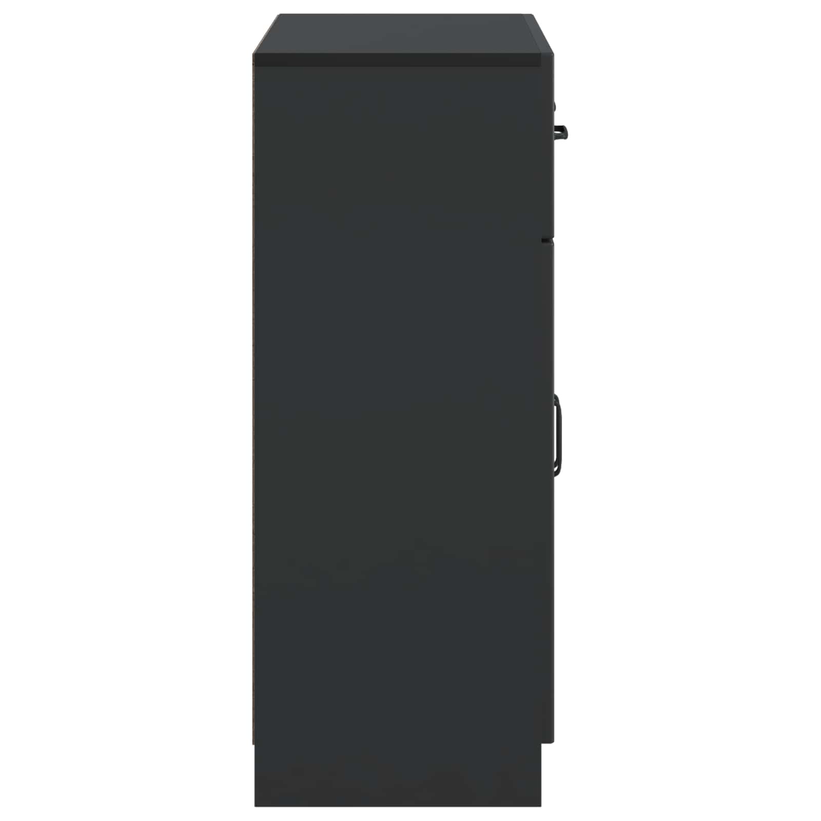 vidaXL Bufet z szufladą Czarny 66 x 34,5 x 87 cm Drewno inżynieryjne