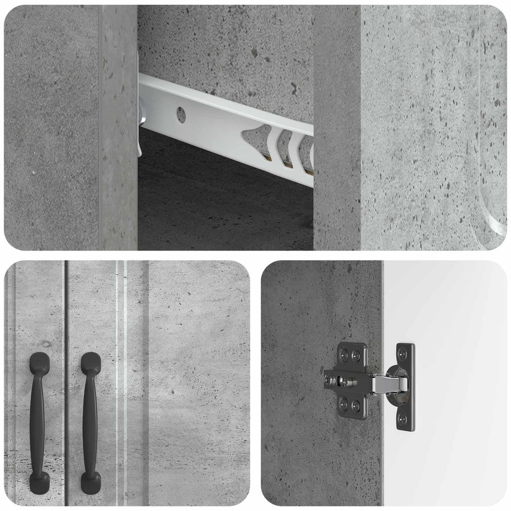vidaXL Bufet Betonowy szary 66 x 34,5 x 87 cm Drewno inżynieryjne