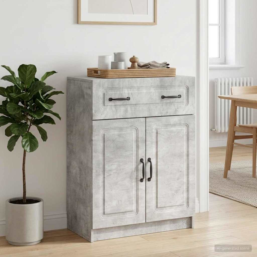 vidaXL Bufet Betonowy szary 66 x 34,5 x 87 cm Drewno inżynieryjne