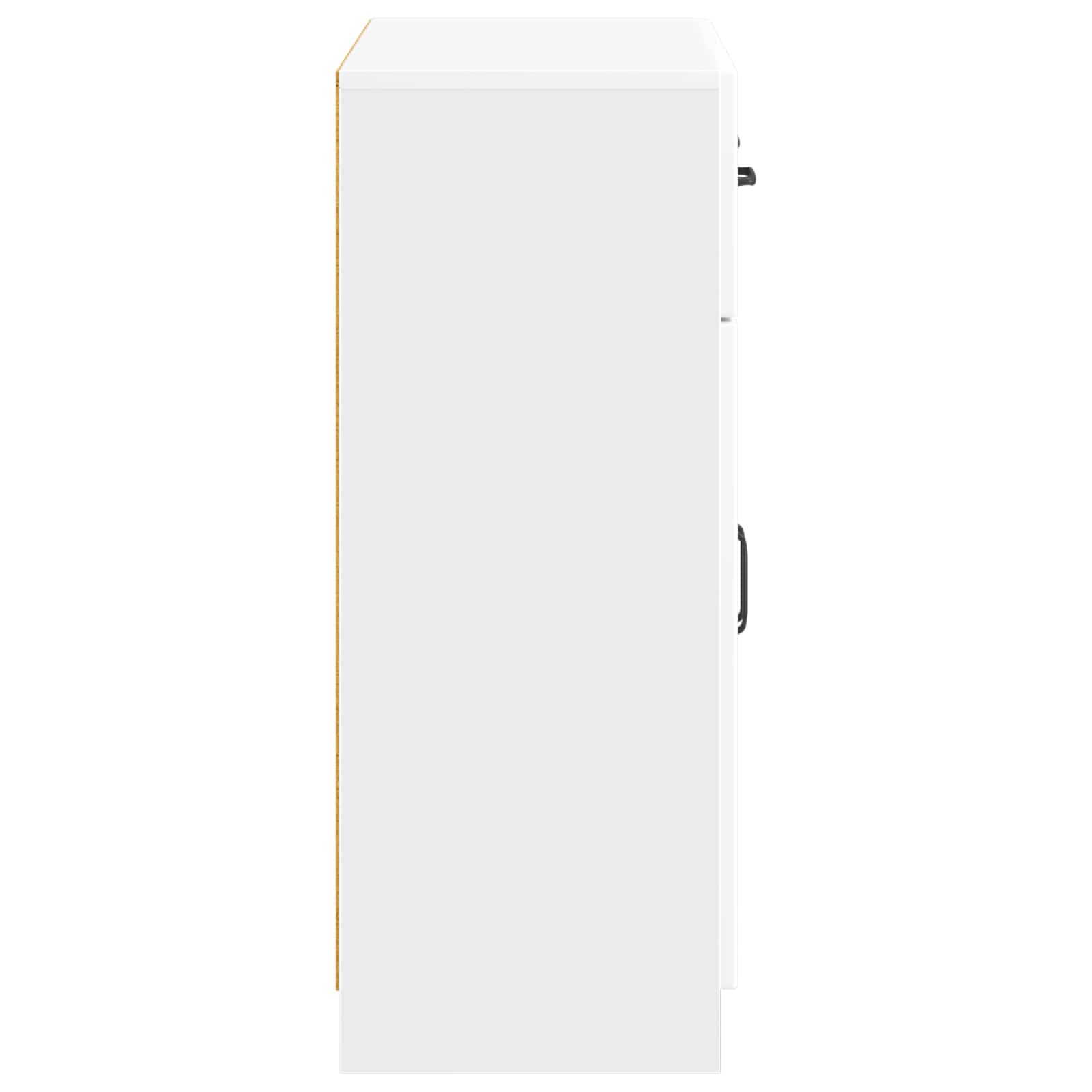 vidaXL Bufet Biały wysoki połysk 66 x 34,5 x 87 cm Drewno inżynieryjne