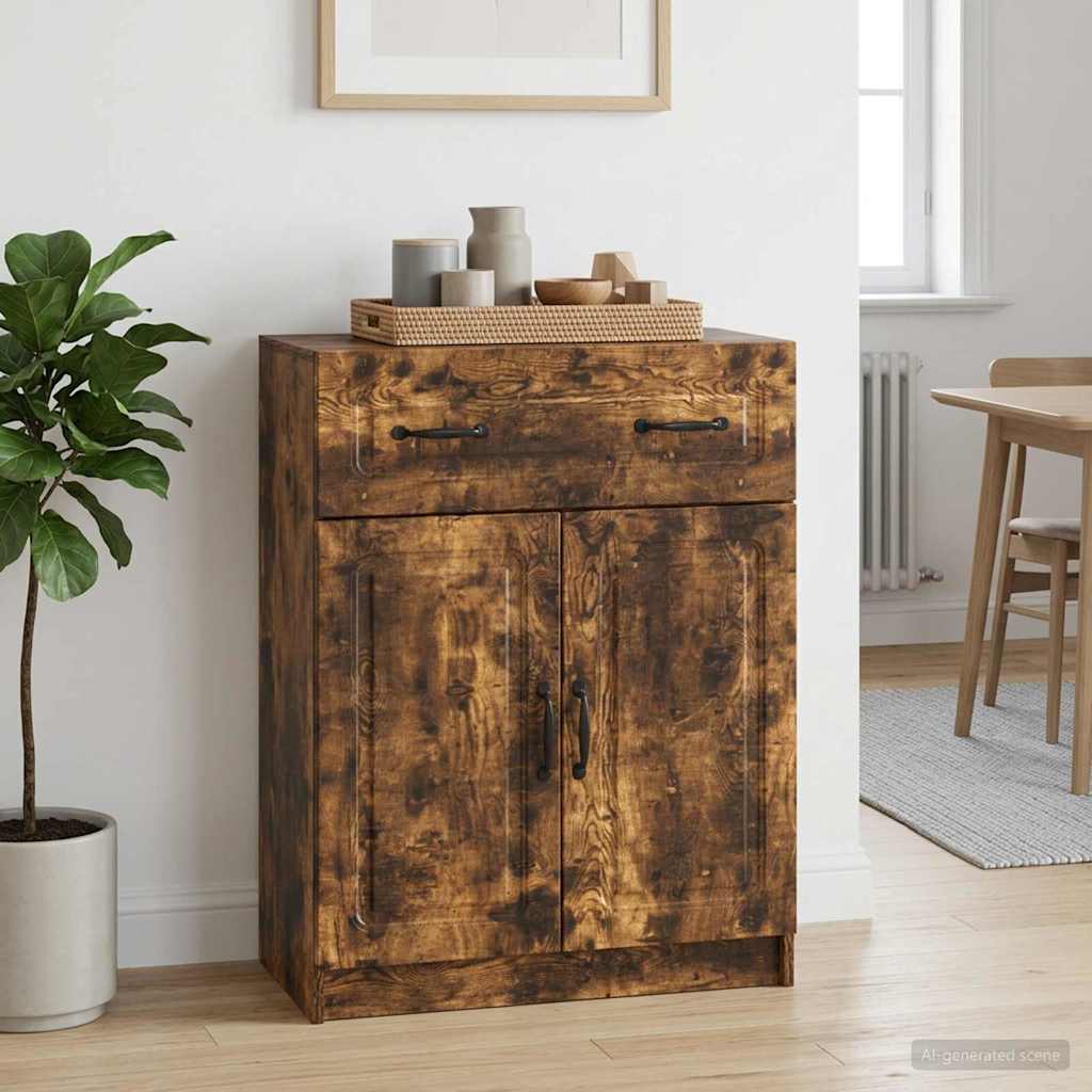 vidaXL Bufet Dąb wędzony 66 x 34,5 x 87 cm Drewno inżynieryjne