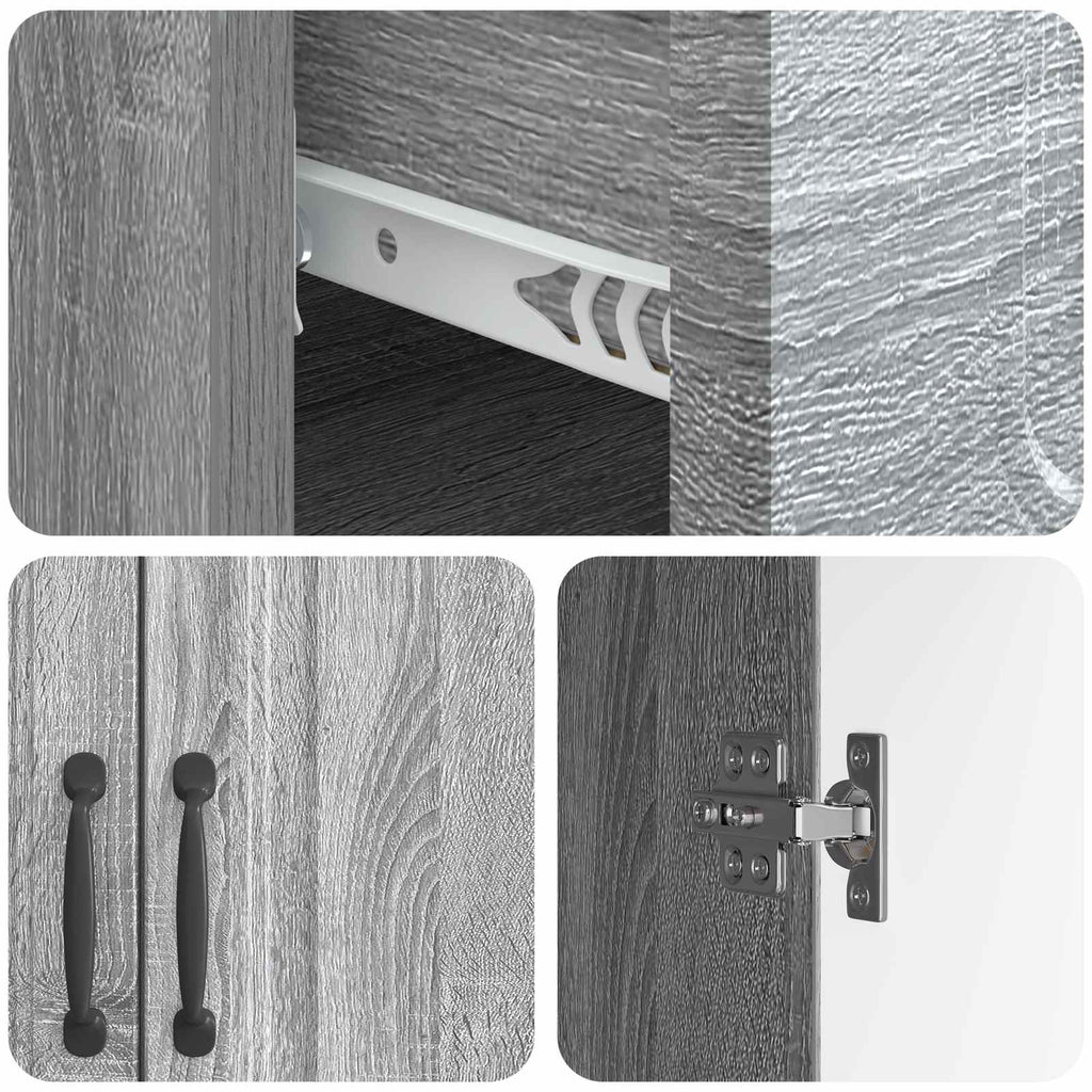 vidaXL Bufet Szary Sonoma 66 x 34,5 x 87 cm Drewno inżynieryjne