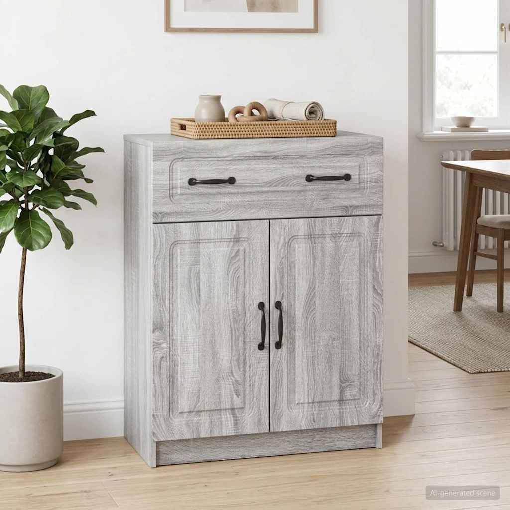 vidaXL Bufet Szary Sonoma 66 x 34,5 x 87 cm Drewno inżynieryjne