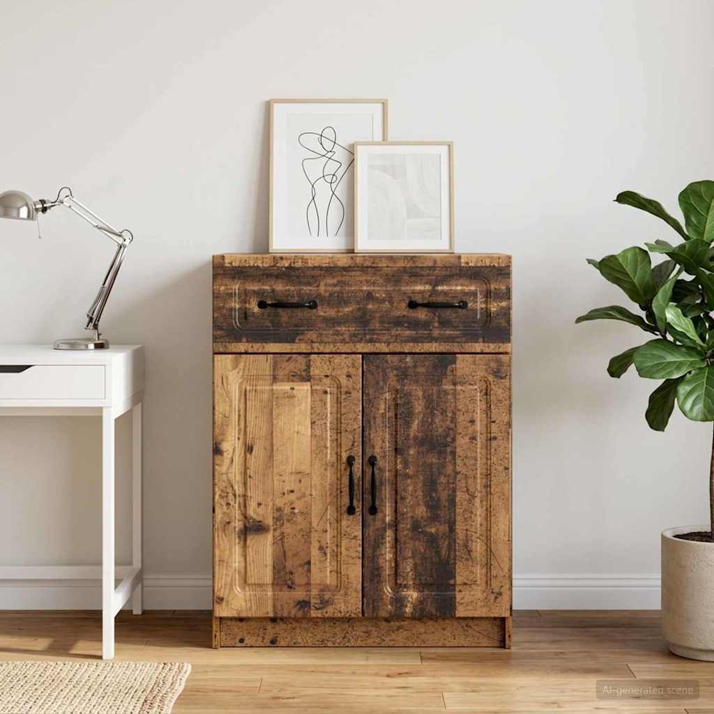 vidaXL Bufet Stare drewno 66 x 34,5 x 87 cm Drewno inżynieryjne