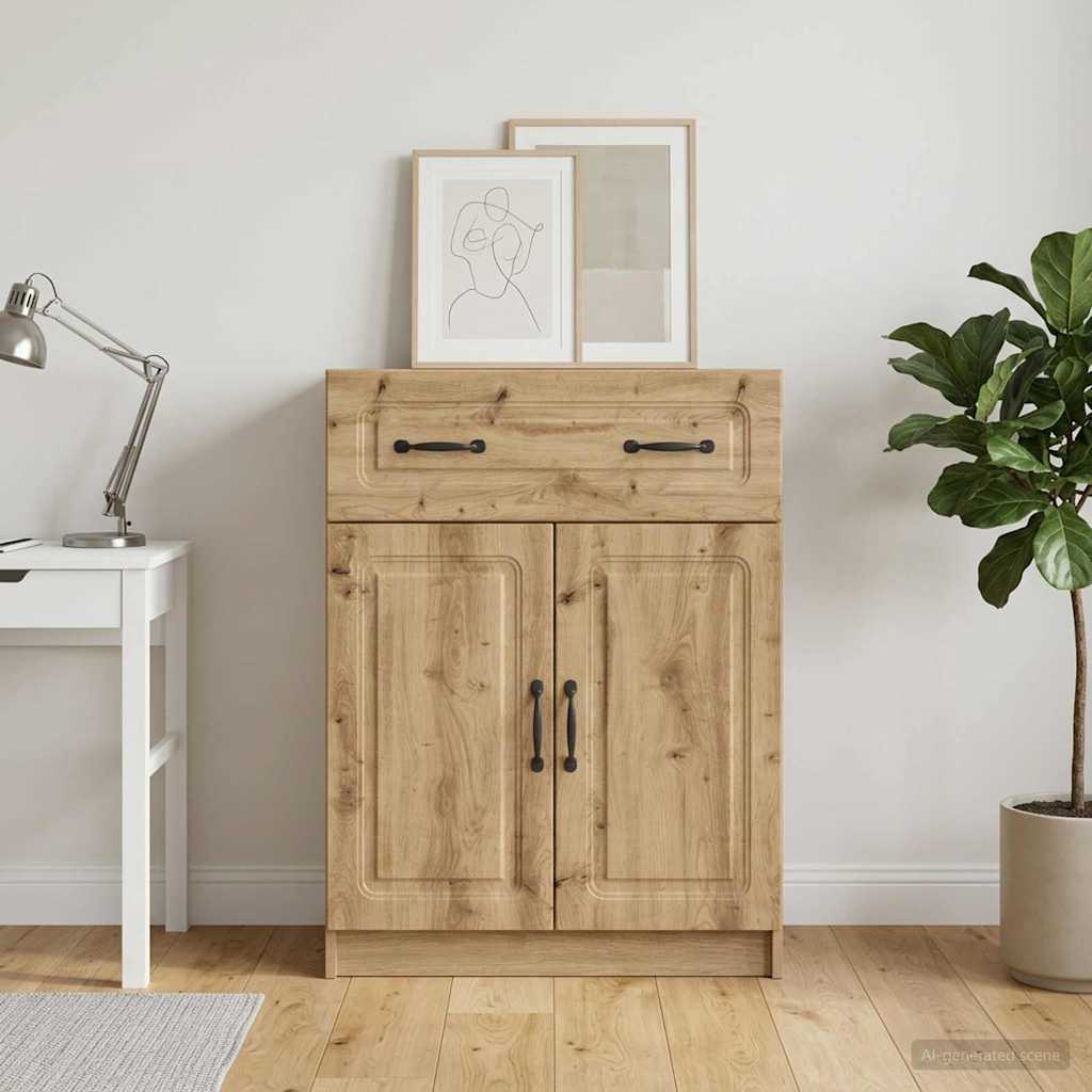 vidaXL Bufet Dąb artisan 66 x 34,5 x 87 cm Drewno inżynieryjne