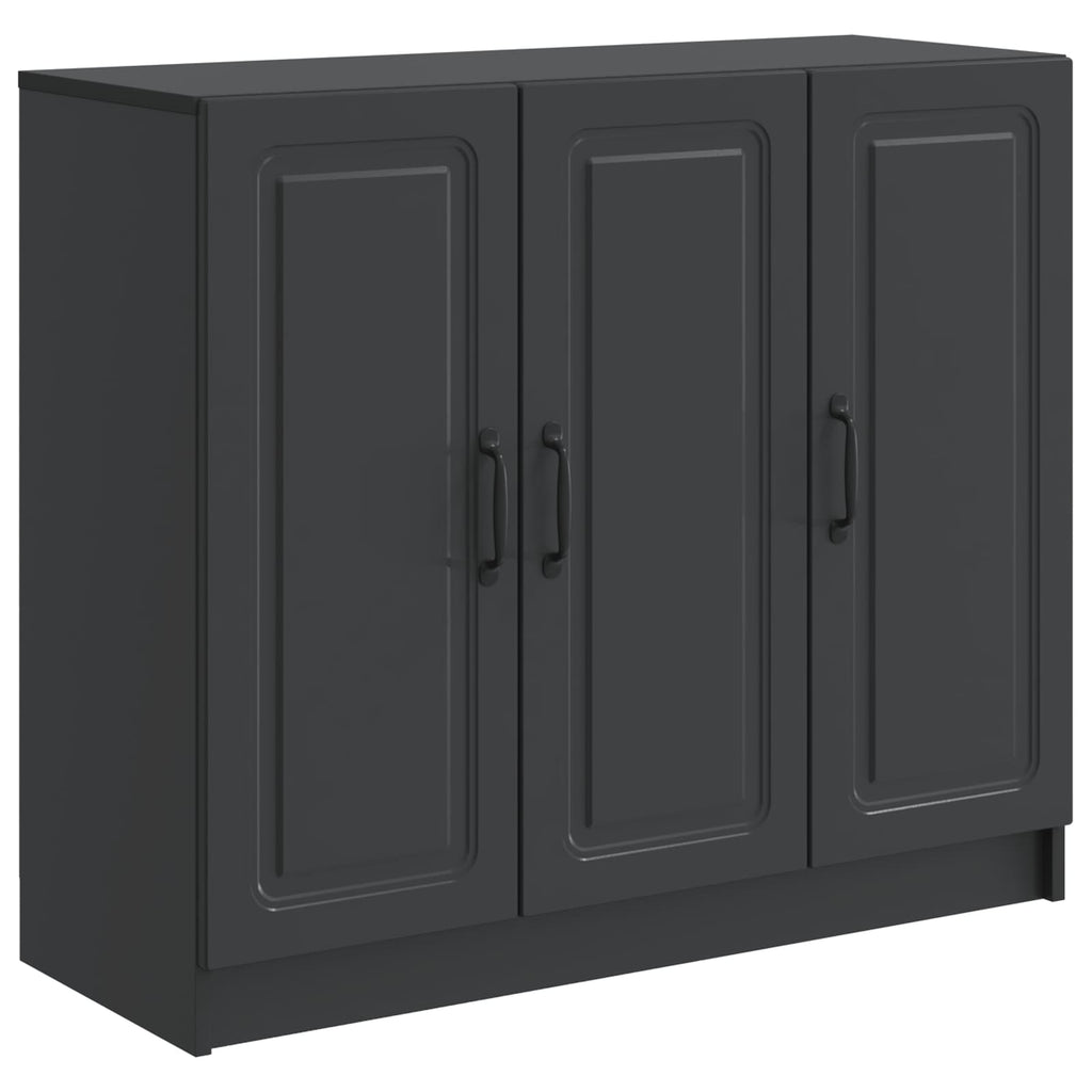 vidaXL Bufet Czarny 89 x 34,5 x 77 cm Drewno inżynieryjne