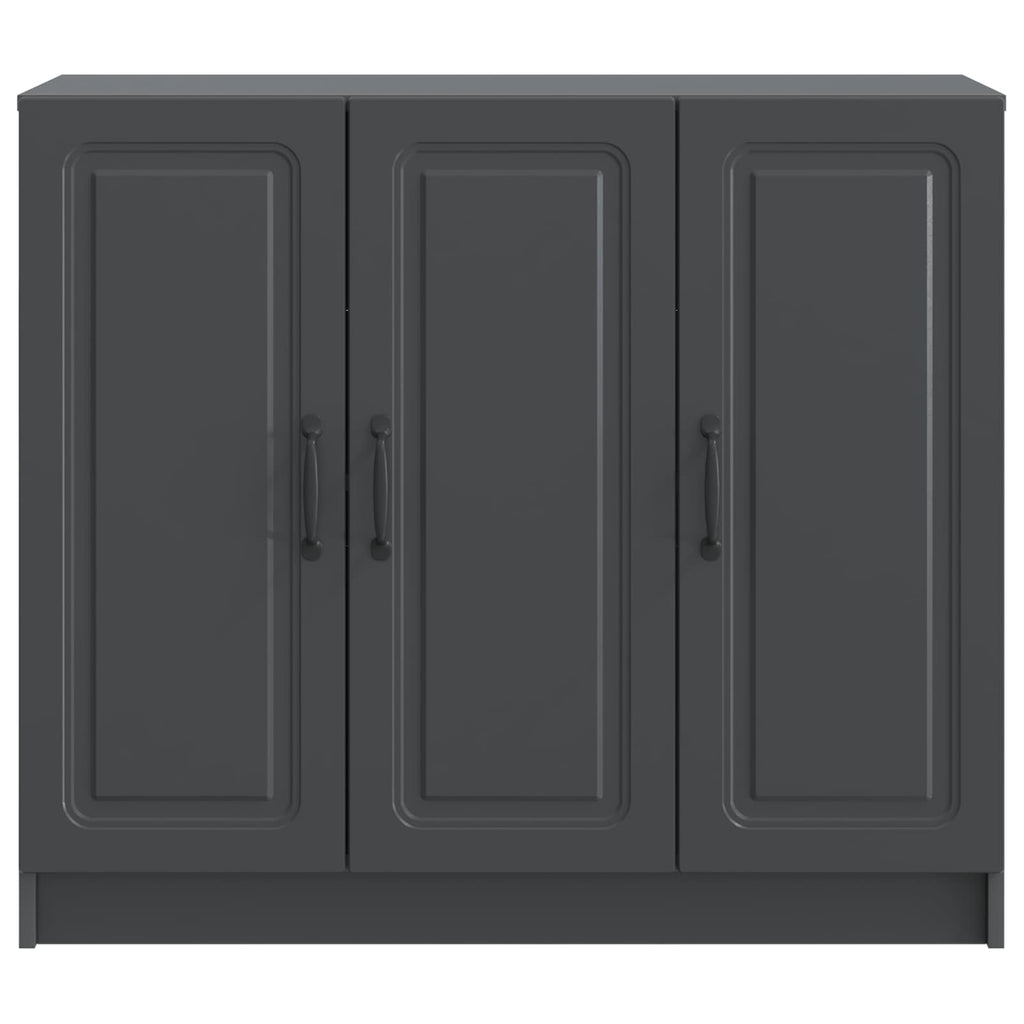 vidaXL Bufet Czarny 89 x 34,5 x 77 cm Drewno inżynieryjne