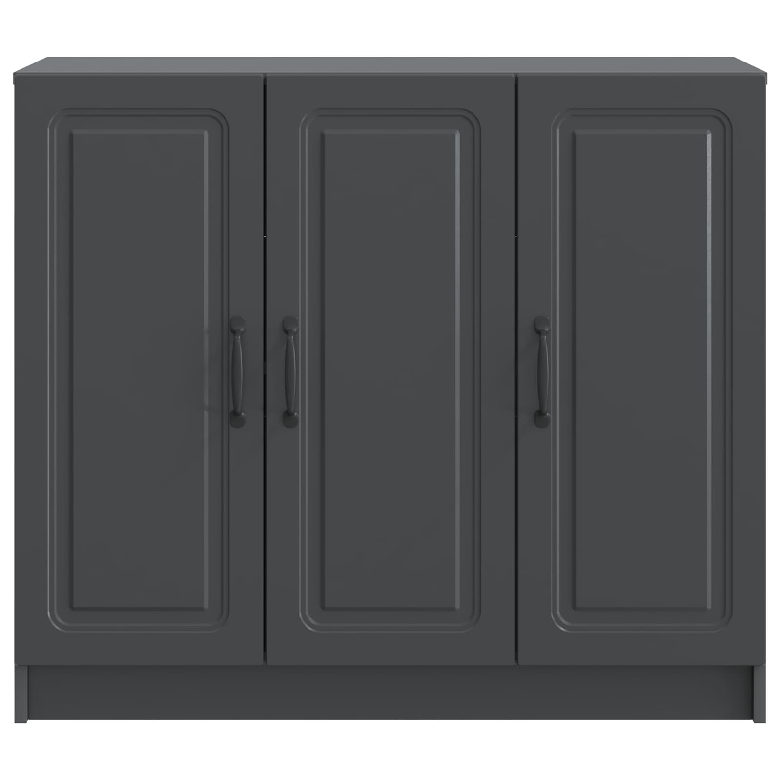 vidaXL Bufet Czarny 89 x 34,5 x 77 cm Drewno inżynieryjne