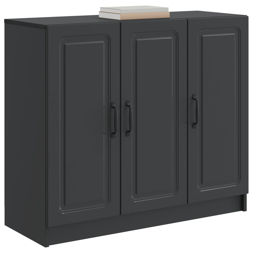 vidaXL Bufet Czarny 89 x 34,5 x 77 cm Drewno inżynieryjne