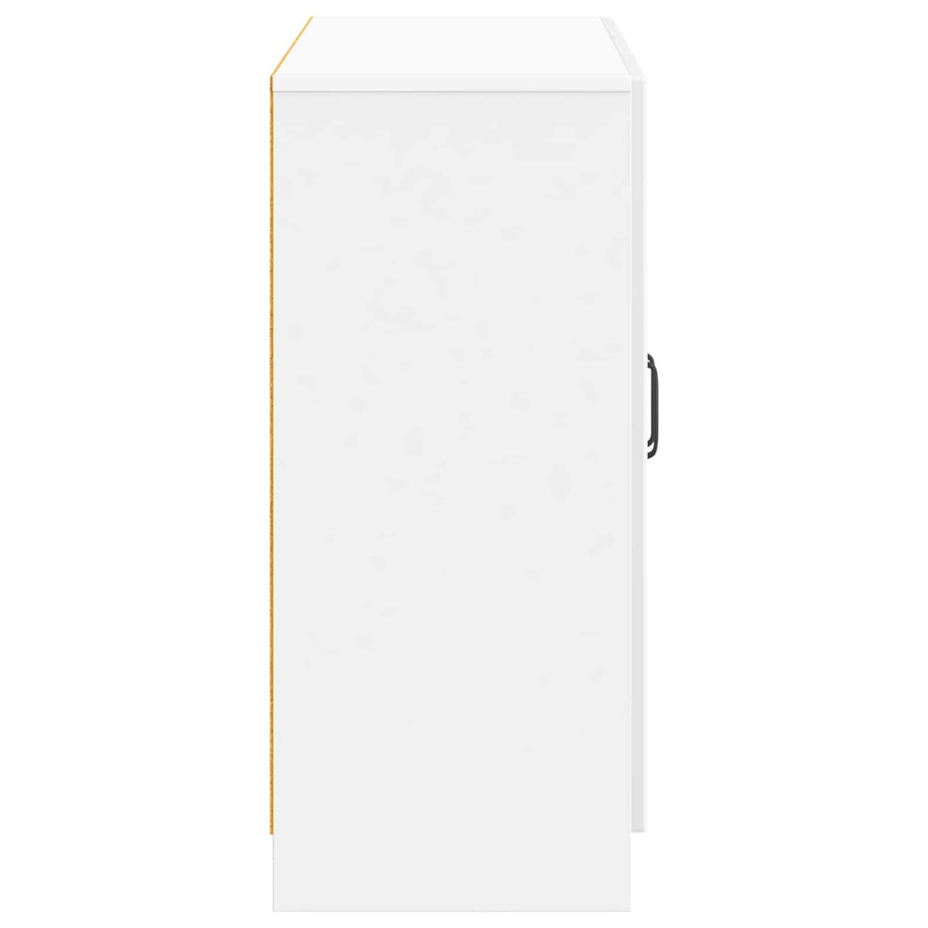 vidaXL Bufet Biały wysoki połysk 89 x 34,5 x 77 cm Drewno inżynieryjne