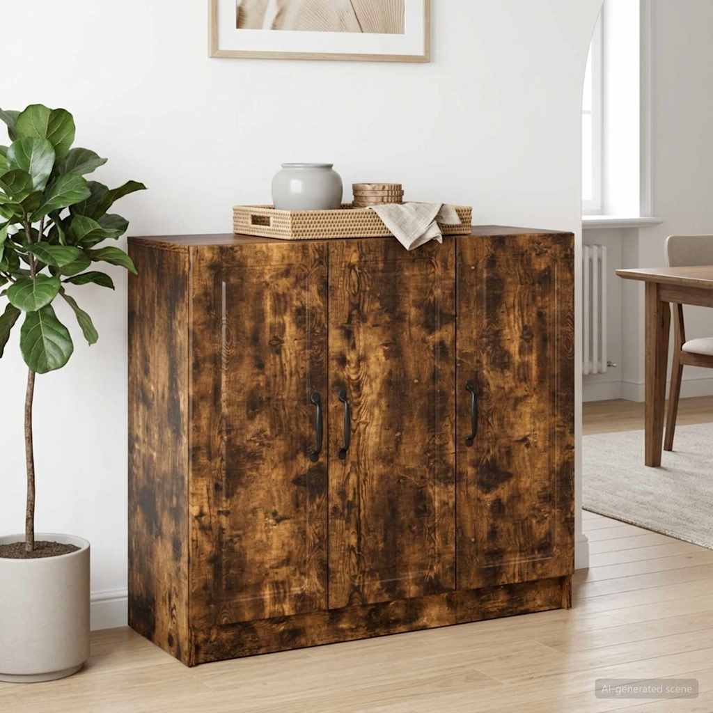 vidaXL Bufet Dąb wędzony 89 x 34,5 x 77 cm Drewno inżynieryjne