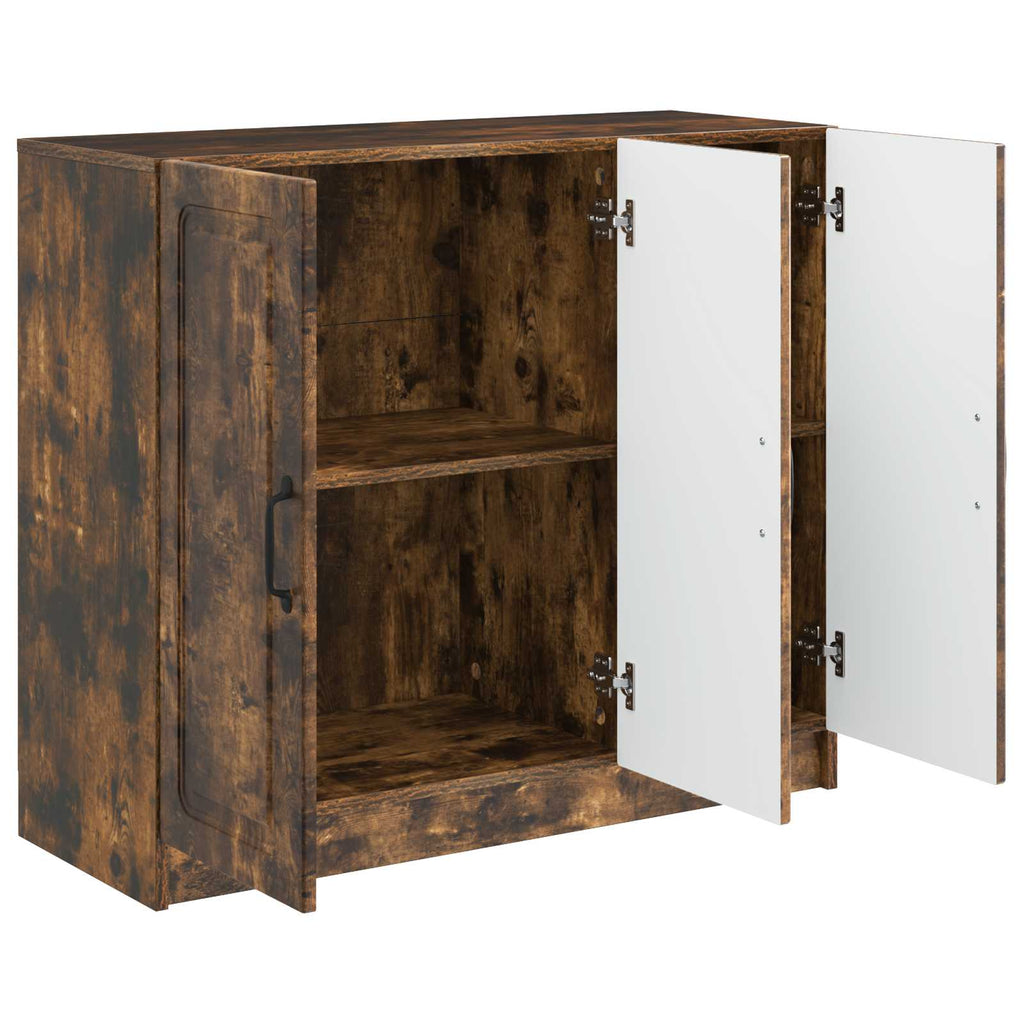vidaXL Bufet Dąb wędzony 89 x 34,5 x 77 cm Drewno inżynieryjne