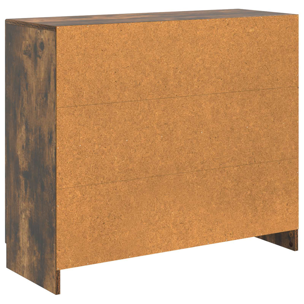 vidaXL Bufet Dąb wędzony 89 x 34,5 x 77 cm Drewno inżynieryjne