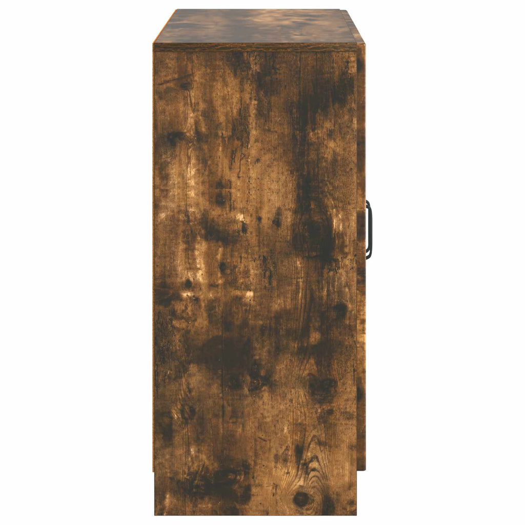 vidaXL Bufet Dąb wędzony 89 x 34,5 x 77 cm Drewno inżynieryjne