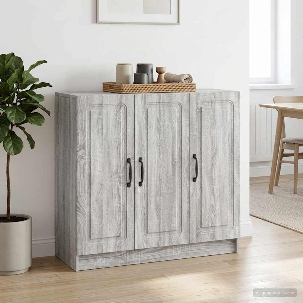 vidaXL Bufet Szary Sonoma 89 x 34,5 x 77 cm Drewno inżynieryjne