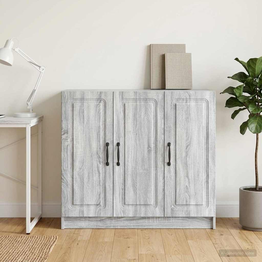 vidaXL Bufet Szary Sonoma 89 x 34,5 x 77 cm Drewno inżynieryjne