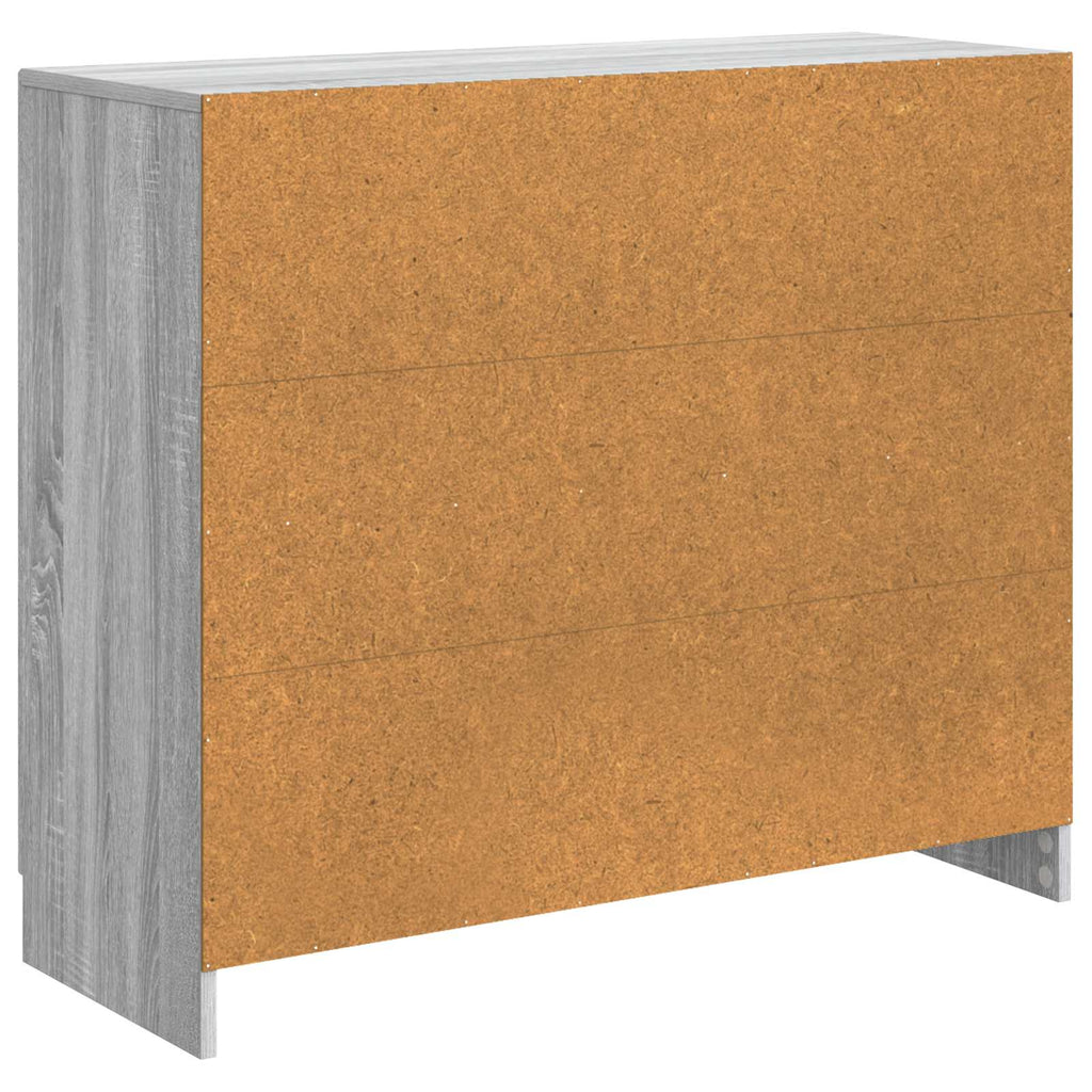 vidaXL Bufet Szary Sonoma 89 x 34,5 x 77 cm Drewno inżynieryjne