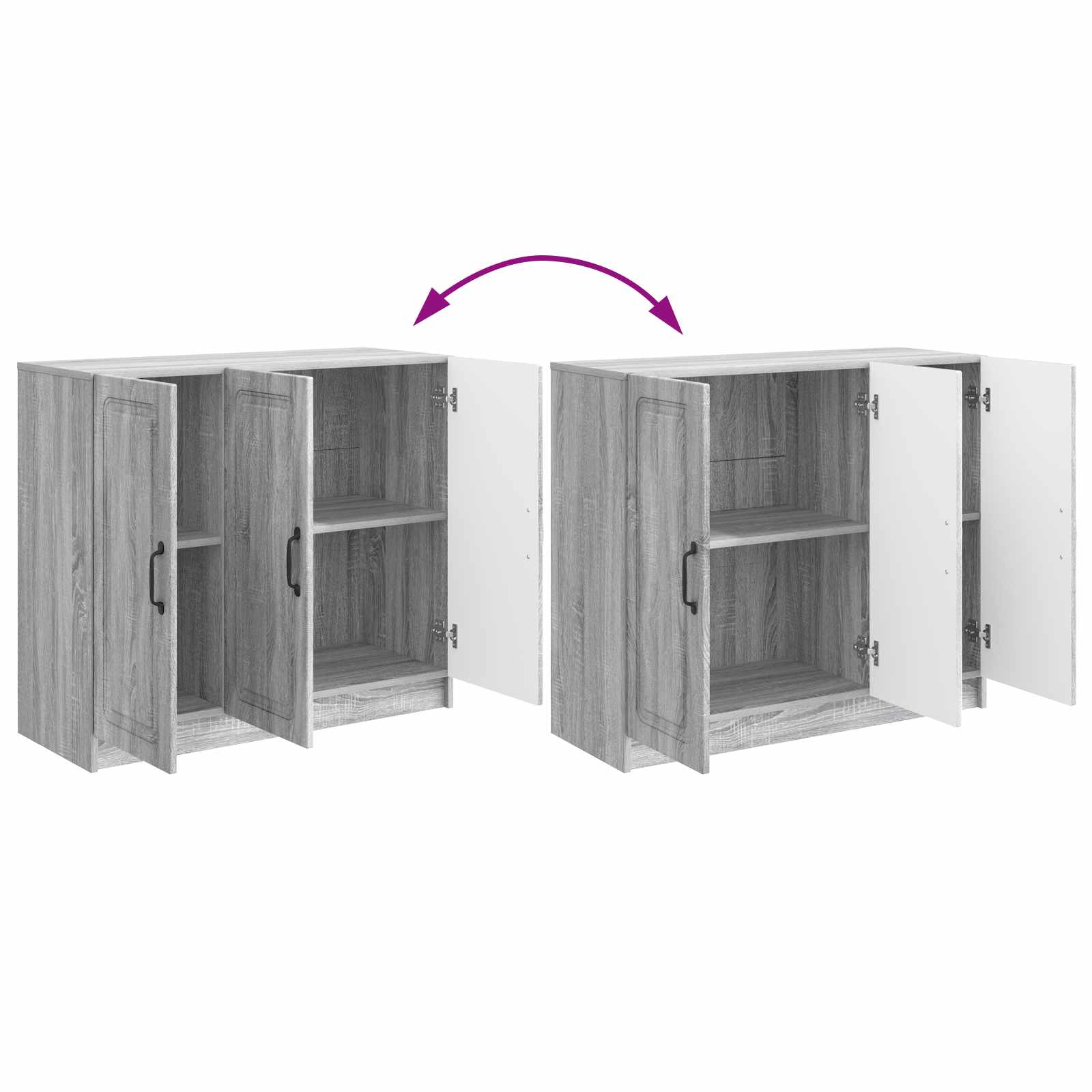 vidaXL Bufet Szary Sonoma 89 x 34,5 x 77 cm Drewno inżynieryjne