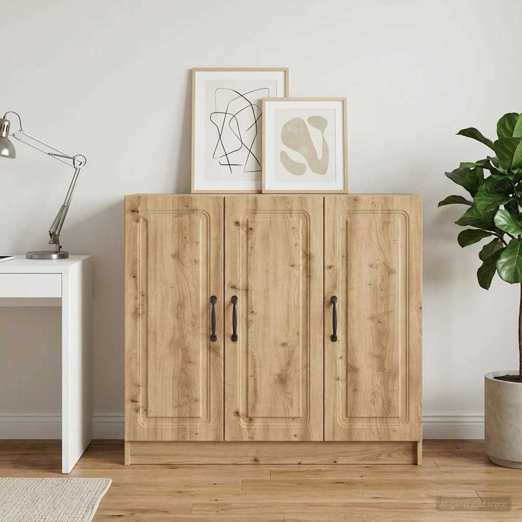 vidaXL Bufet Dąb artisan 89 x 34,5 x 77 cm Drewno inżynieryjne