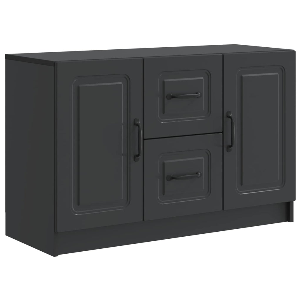 vidaXL Bufet z szufladą Czarny 89 x 34,5 x 57 cm Drewno inżynieryjne