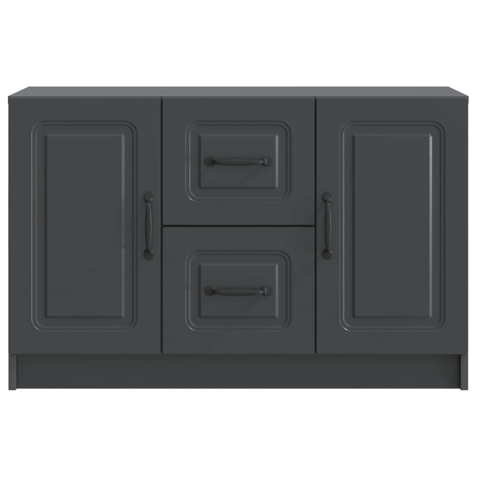 vidaXL Bufet z szufladą Czarny 89 x 34,5 x 57 cm Drewno inżynieryjne