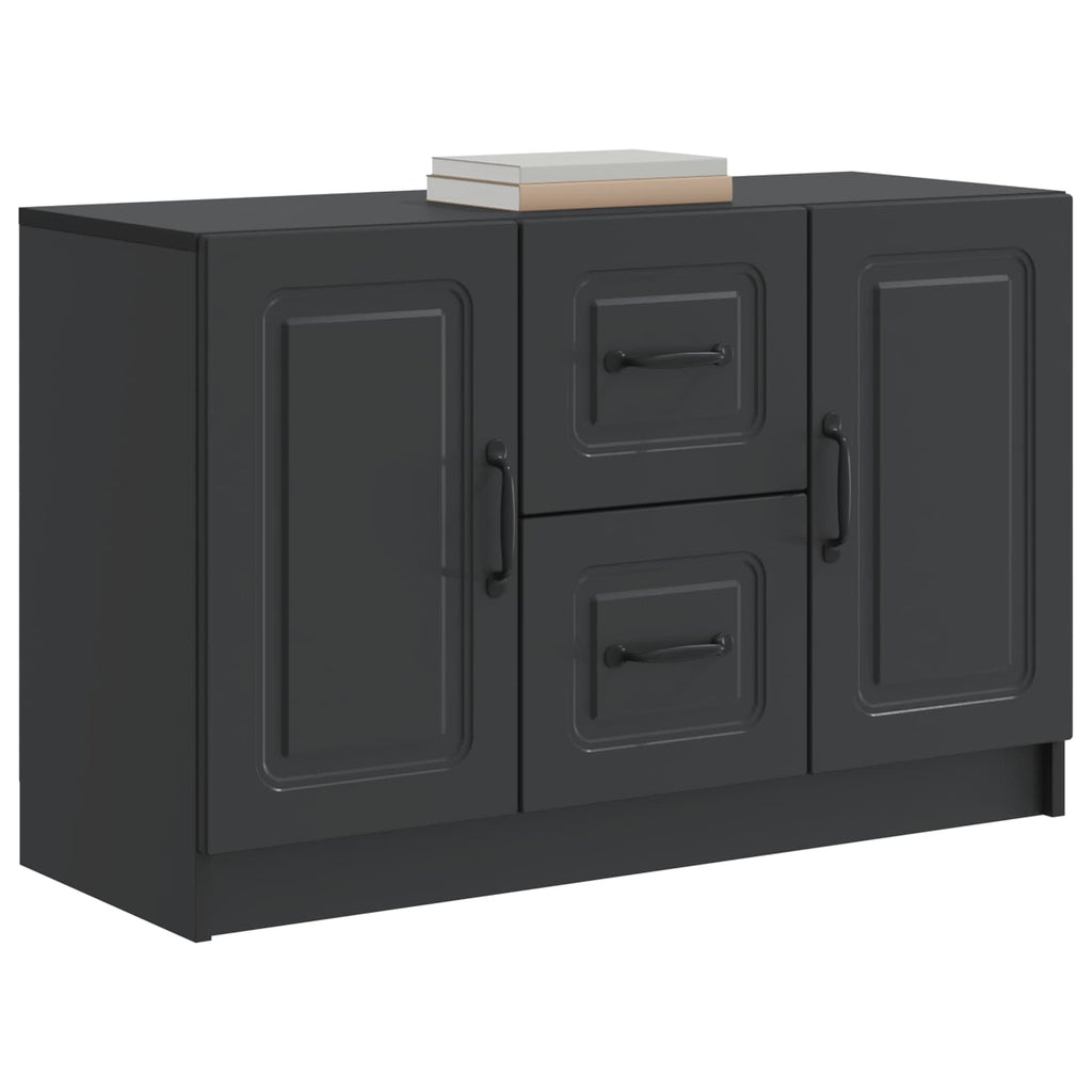 vidaXL Bufet z szufladą Czarny 89 x 34,5 x 57 cm Drewno inżynieryjne
