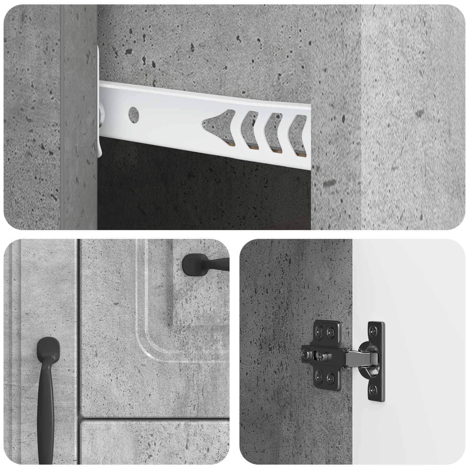 vidaXL Bufet Betonowy szary 89 x 34,5 x 57 cm Drewno inżynieryjne