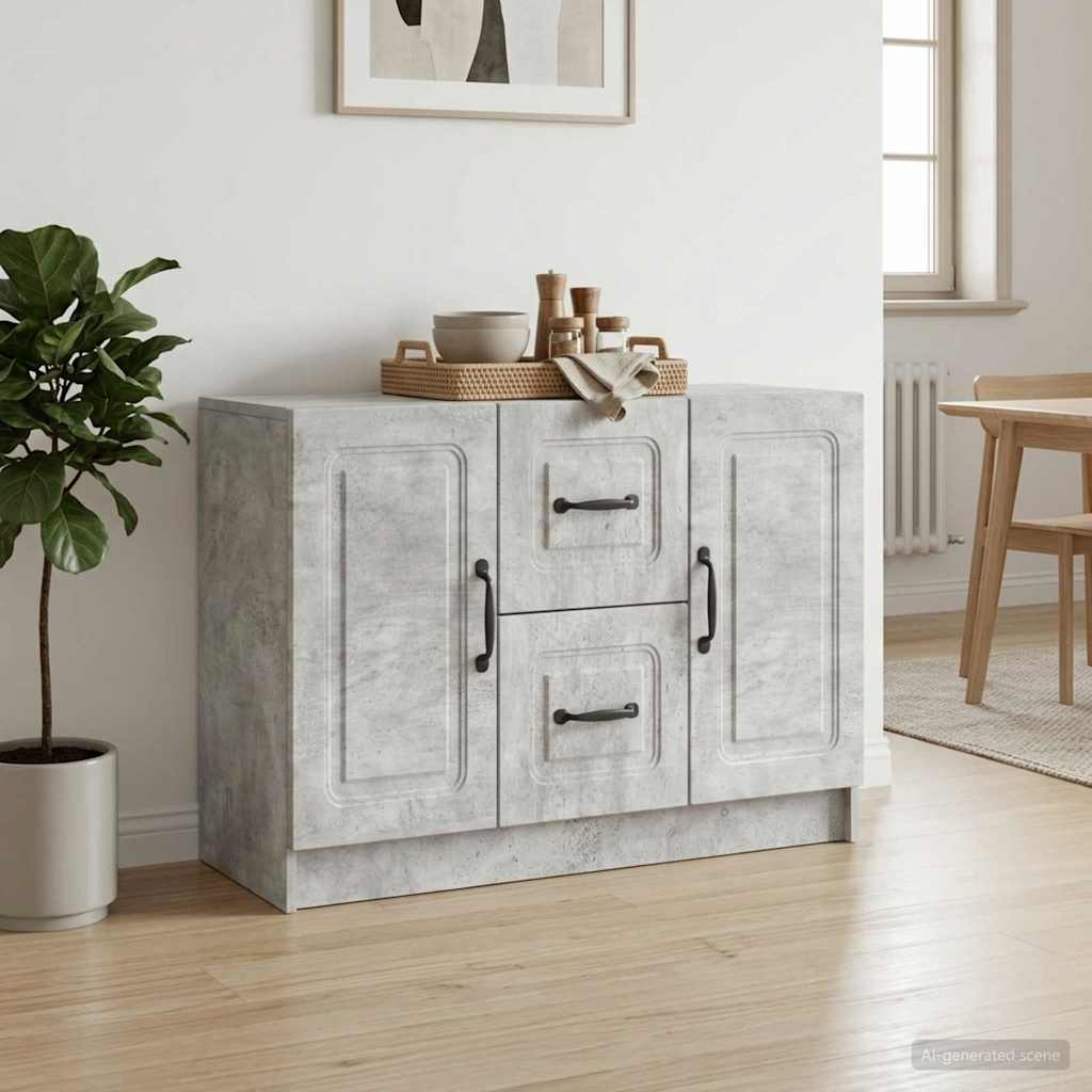 vidaXL Bufet Betonowy szary 89 x 34,5 x 57 cm Drewno inżynieryjne