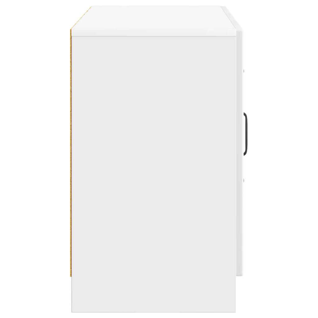 vidaXL Bufet Biały wysoki połysk 89 x 34,5 x 57 cm Drewno inżynieryjne