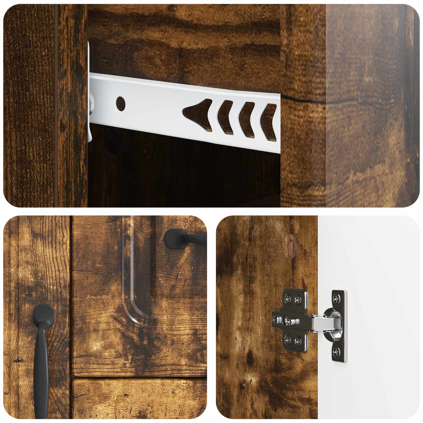 vidaXL Bufet Dąb wędzony 89 x 34,5 x 57 cm Drewno inżynieryjne