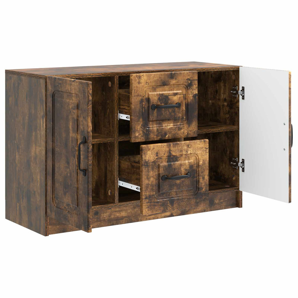 vidaXL Bufet Dąb wędzony 89 x 34,5 x 57 cm Drewno inżynieryjne