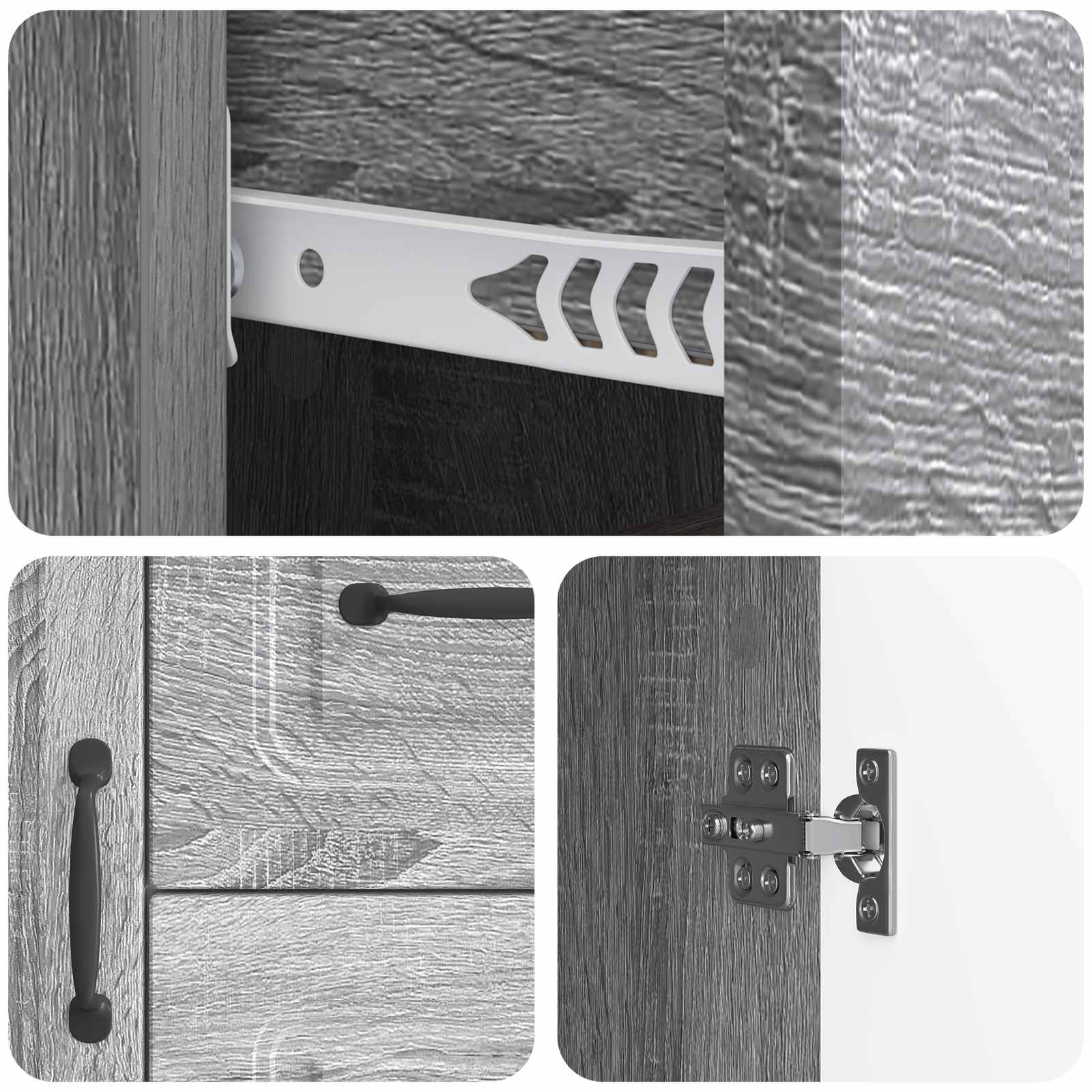 vidaXL Bufet Szary Sonoma 89 x 34,5 x 57 cm Drewno inżynieryjne