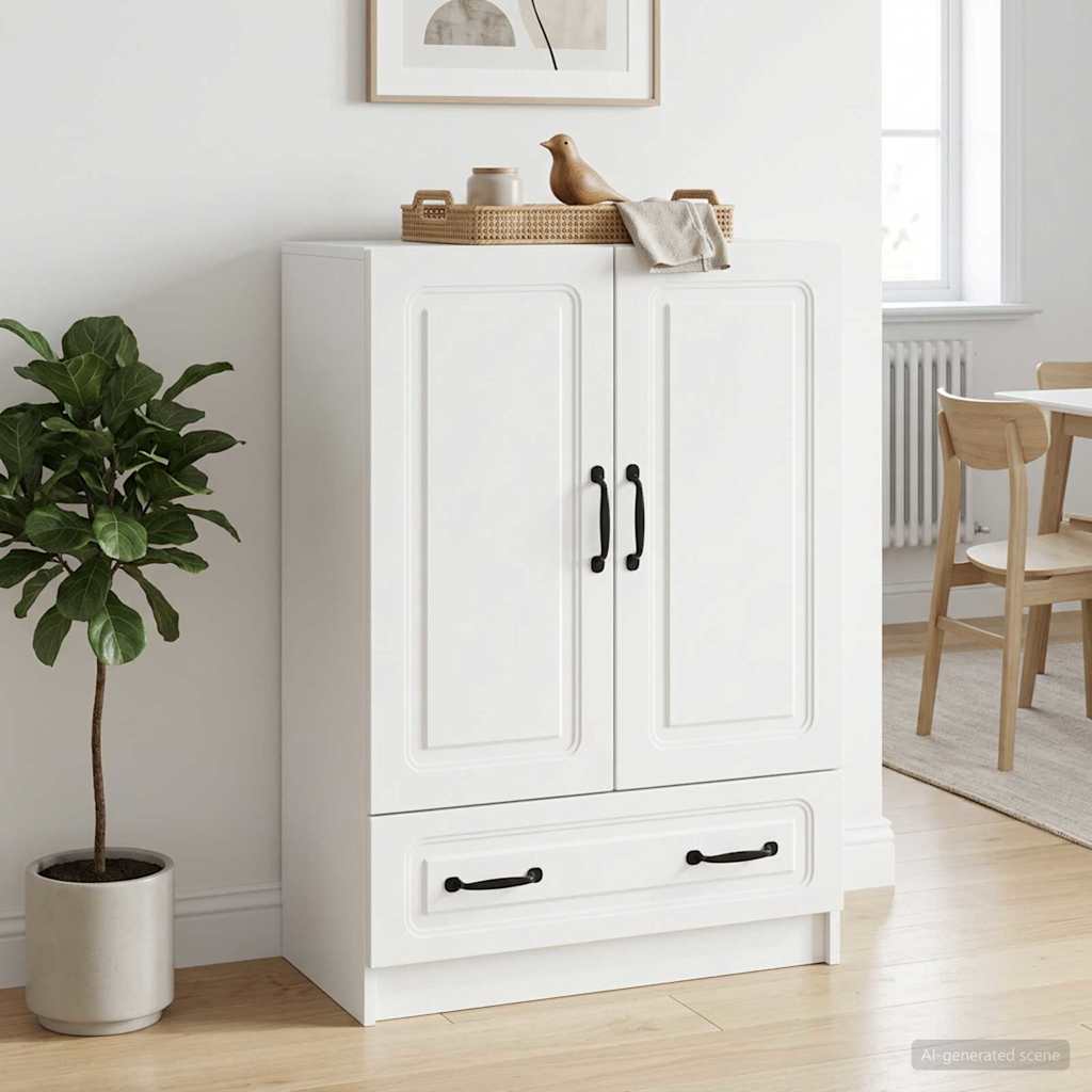 vidaXL Bufet Biały 66 x 34,5 x 92 cm Drewno inżynieryjne