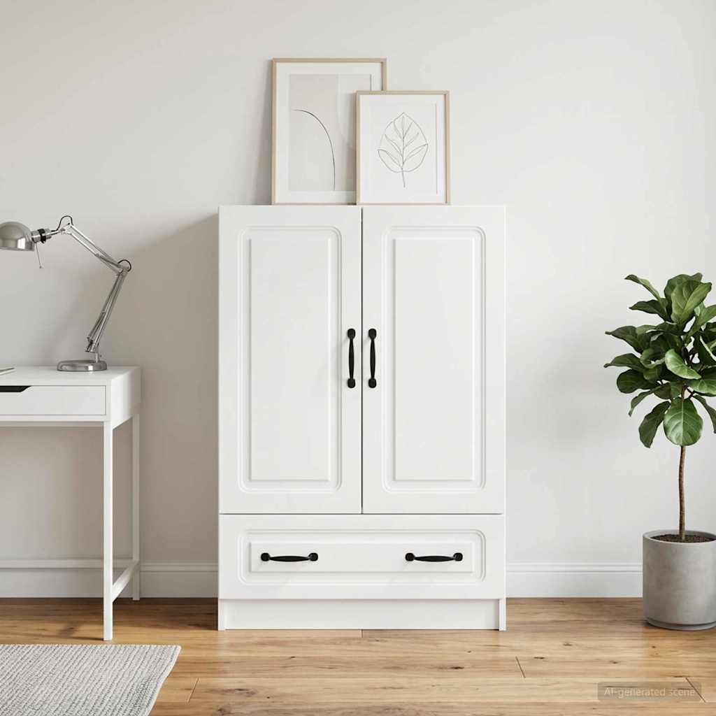 vidaXL Bufet Biały 66 x 34,5 x 92 cm Drewno inżynieryjne