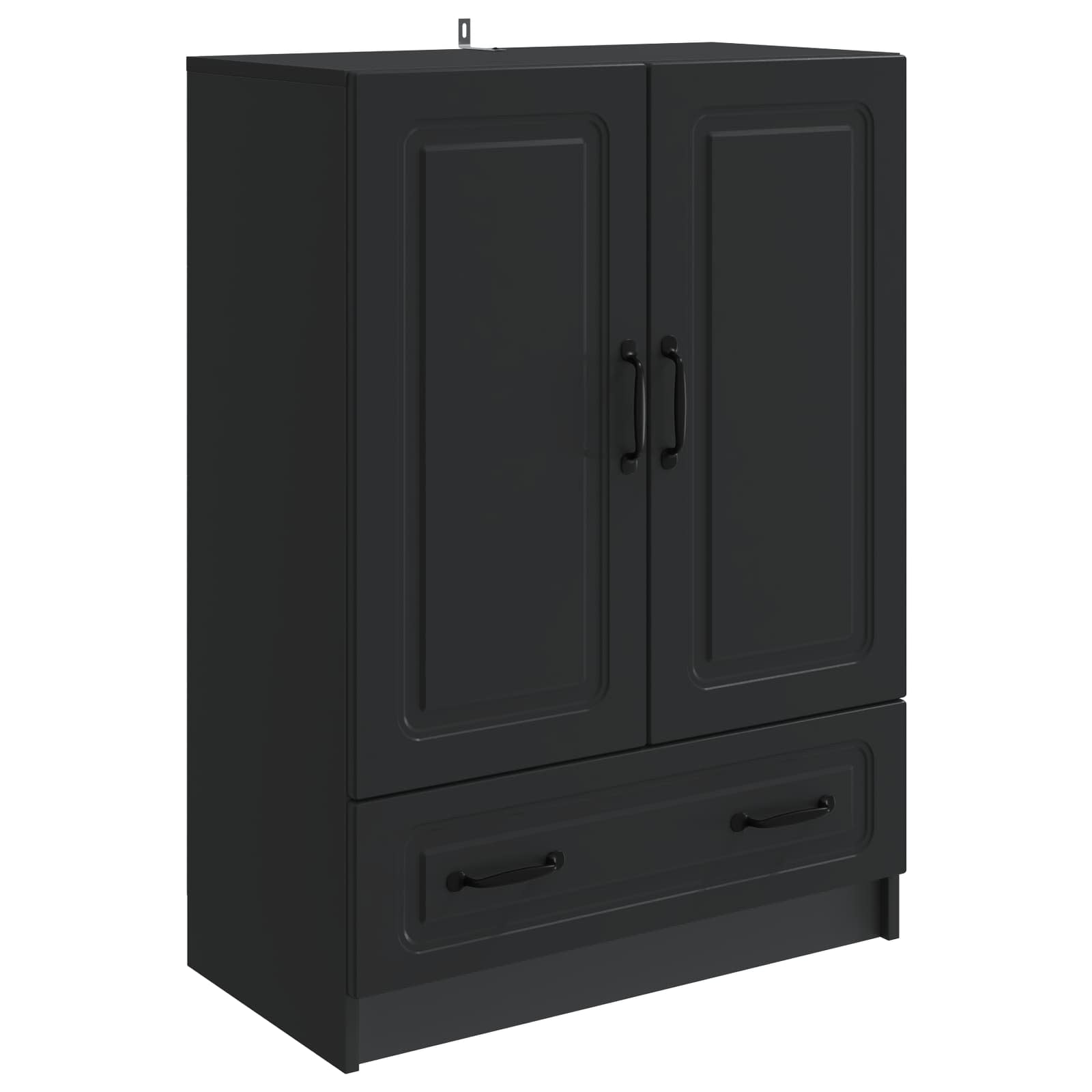 vidaXL Bufet z szufladą Czarny 66 x 34,5 x 92 cm Drewno inżynieryjne