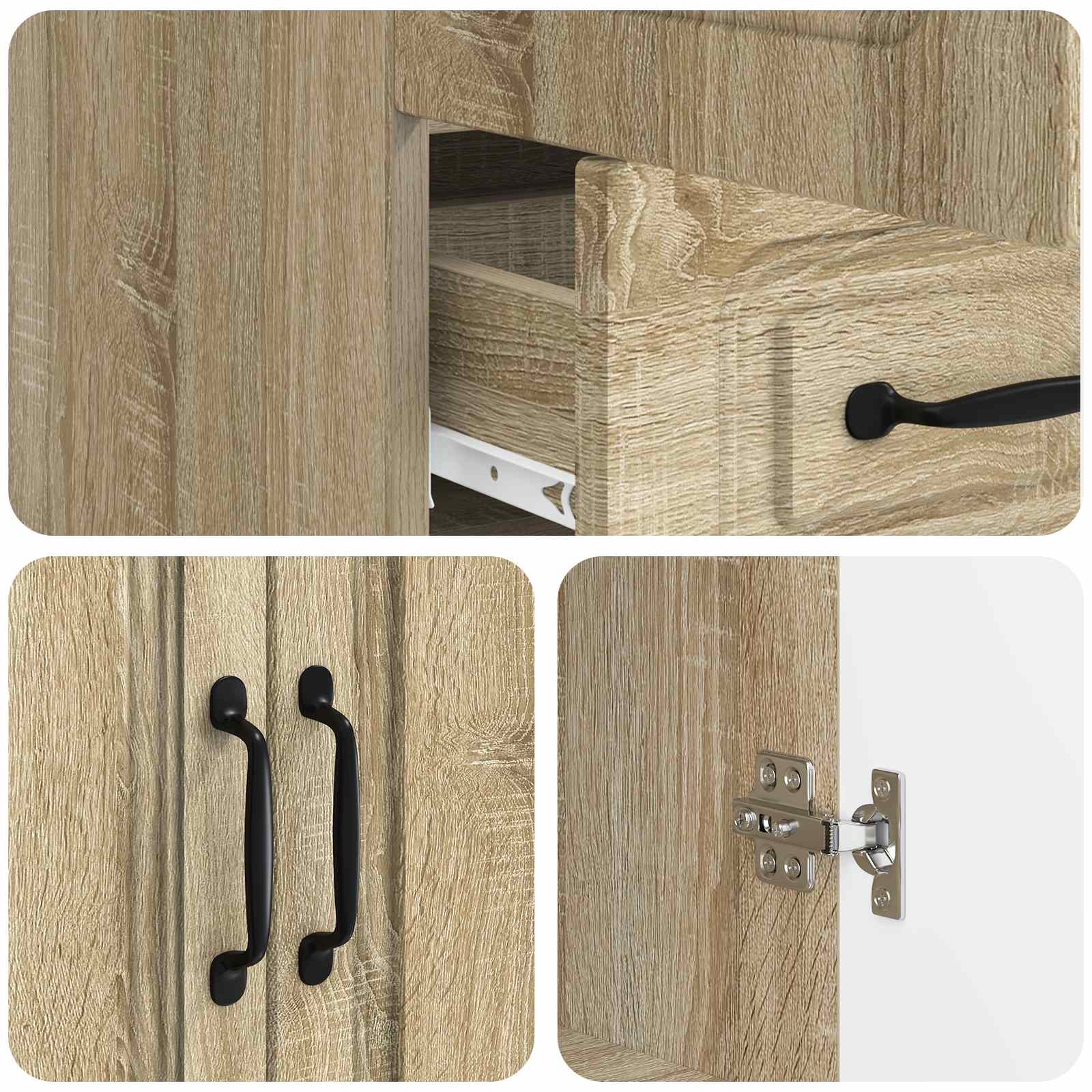 vidaXL Bufet dąb Sonoma 66 x 34,5 x 92 cm Drewno inżynieryjne