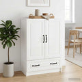 vidaXL Bufet Biały wysoki połysk 66 x 34,5 x 92 cm Drewno inżynieryjne