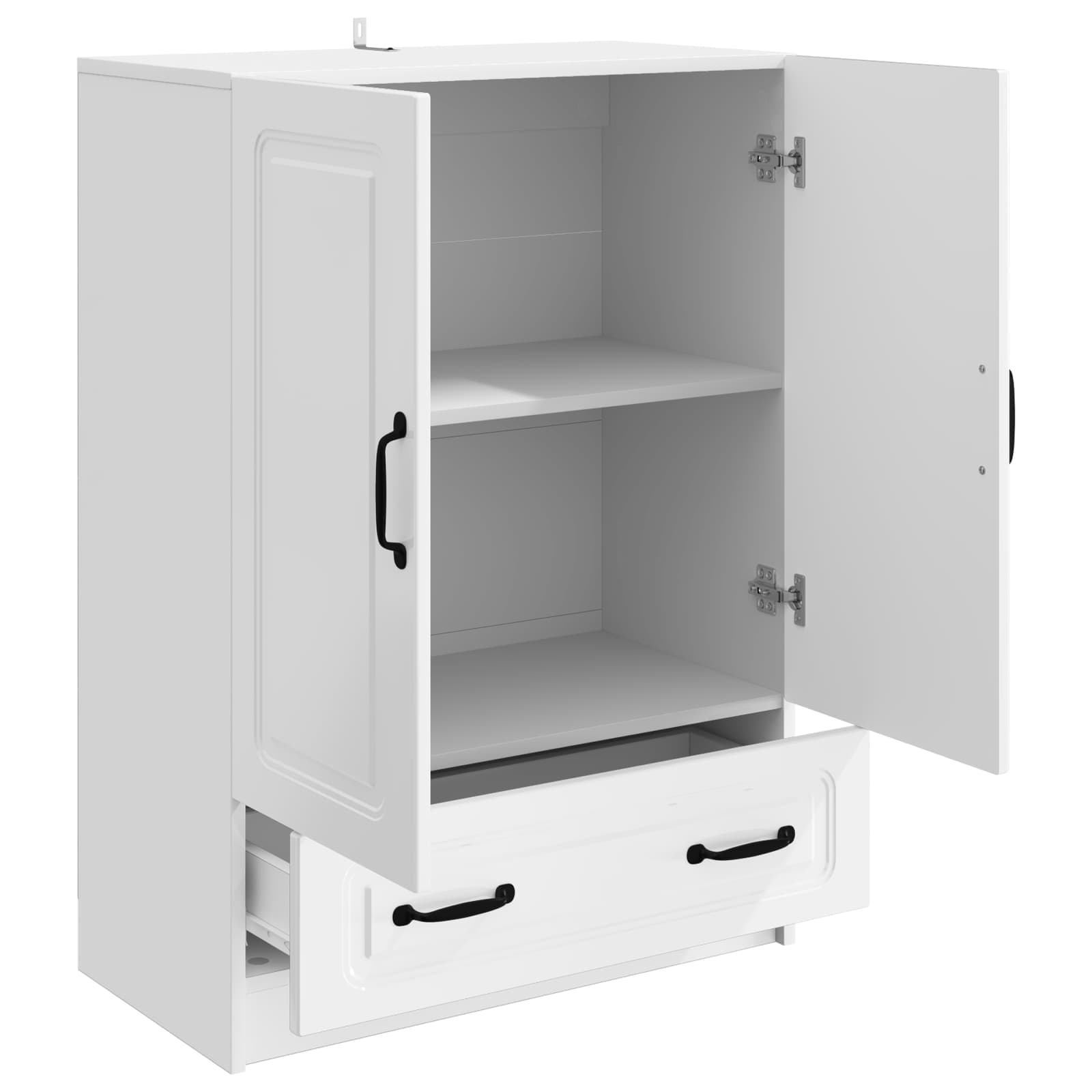 vidaXL Bufet Biały wysoki połysk 66 x 34,5 x 92 cm Drewno inżynieryjne