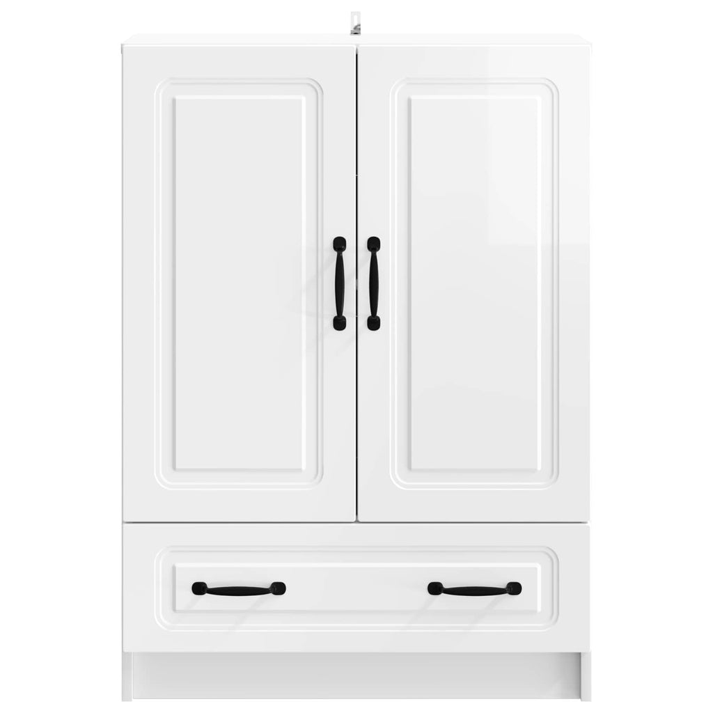 vidaXL Bufet Biały wysoki połysk 66 x 34,5 x 92 cm Drewno inżynieryjne