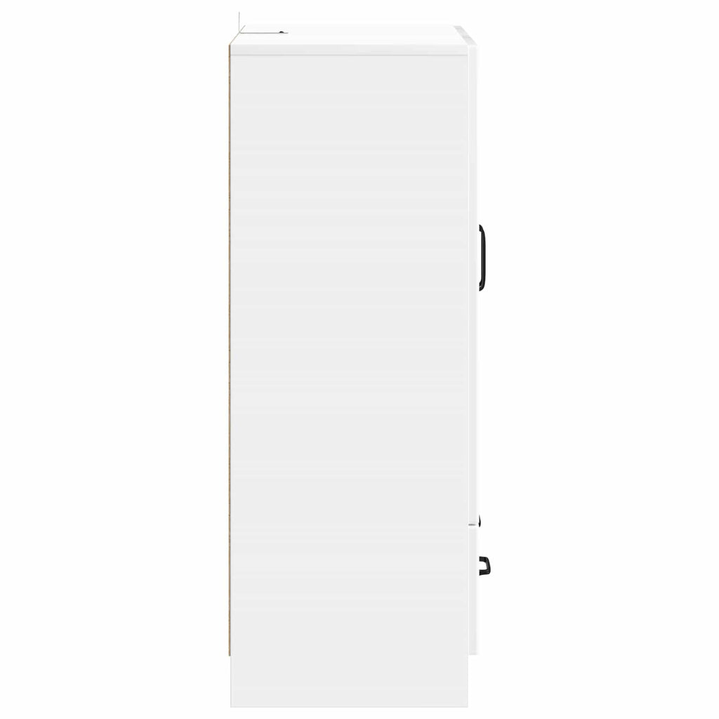 vidaXL Bufet Biały wysoki połysk 66 x 34,5 x 92 cm Drewno inżynieryjne