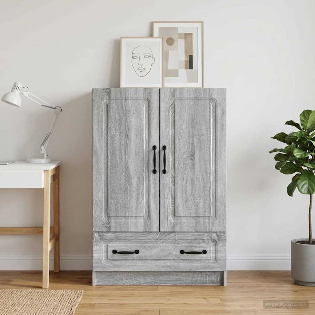 vidaXL Bufet Szary Sonoma 66 x 34,5 x 92 cm Drewno inżynieryjne