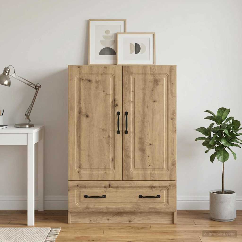vidaXL Bufet Dąb artisan 66 x 34,5 x 92 cm Drewno inżynieryjne